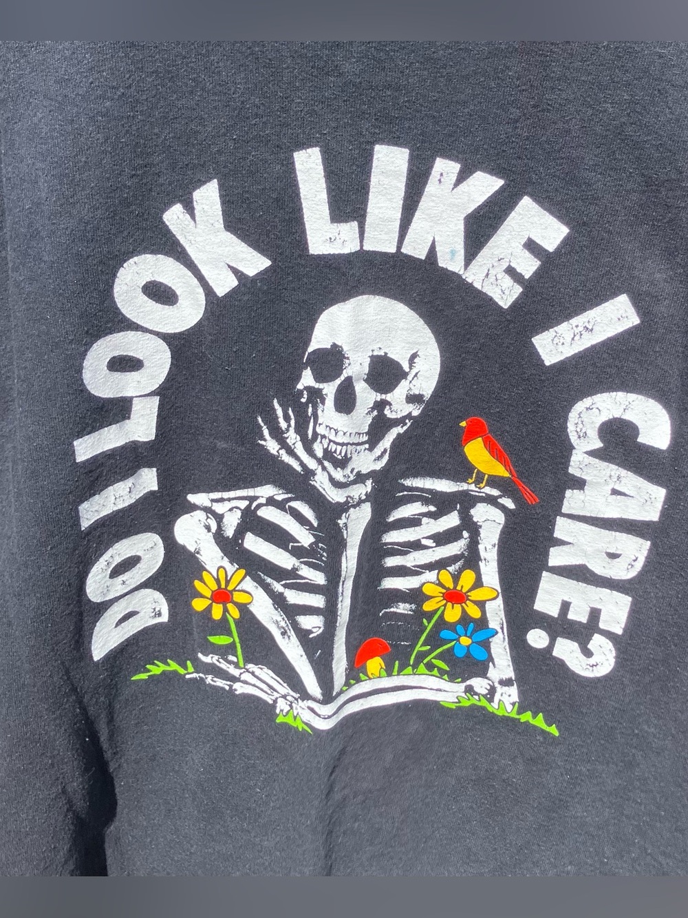 Do I Look Like I Care? Black Graphic Tee